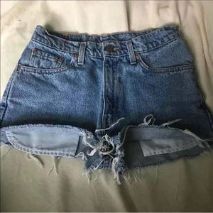 Levi's high waisted cut off shorts